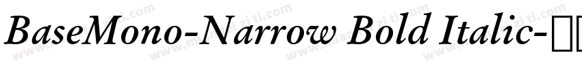 BaseMono-Narrow Bold Italic字体转换